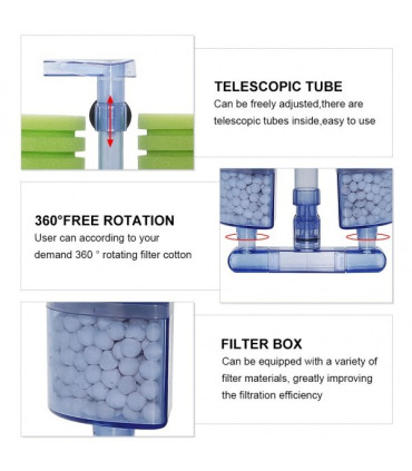 Filtro esponja acuario doble biologico