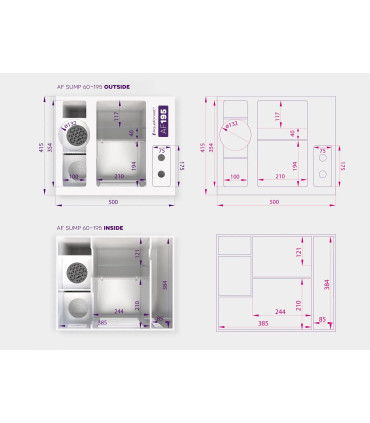 Sump Aquaforest 60-195 | Sumideros para acuarios | Acuario Marino
