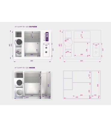 Sump Aquaforest 90-325 | Sumideros para acuarios | Acuario Marino
