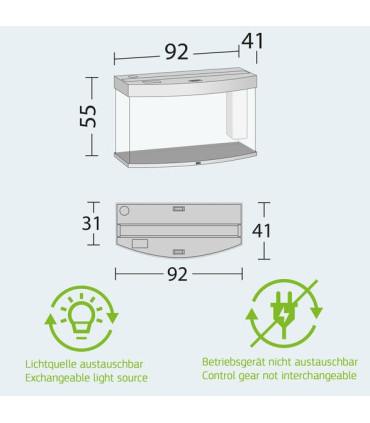 Acuario panoramico con vidrio curvo Juwel Vision 180 LED