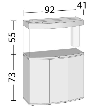 Acuario panoramico con vidrio curvo Juwel Vision 180 LED