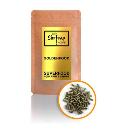 Comida Pellet completa para gambas Goldenfood | Acuario Plantado