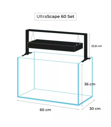Kit acuario Ultrascape 60 Aquael | Urnas para Aquascaping | Acuario Plantado