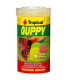 Alimento en escamas para guppys de Tropical, con sal marina.