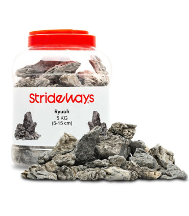 Pedra pequena Ryuoh preta | Decoração natural | aquário plantado