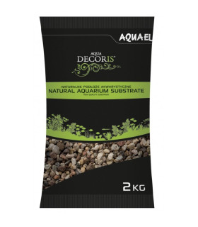 Aquael multicolorido M 2kg | Cascalho inerte para aquário | Aquário Plantado