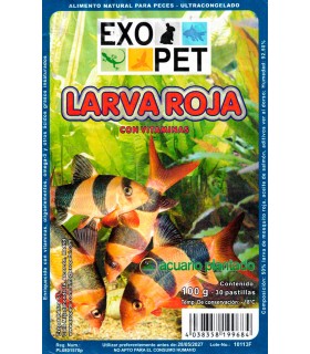 Larva Roja mosquito Congelada Exopet - 100gr