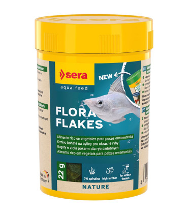 Sera Flora Flakes 100 | Alimento vegetariano guppys | Acuario Plantado