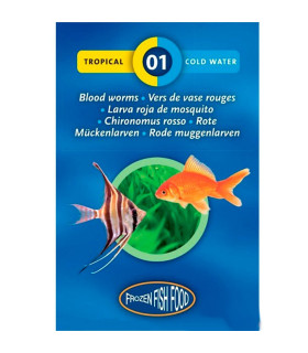 PAck 5 Larva de Mosquito Vermelho congeladas | Alimento premium para peixes de aquário