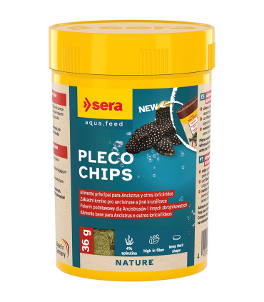 Sera Pleco Chips 100 | Alimento para plecos y ancistrus | Acuario Plantado