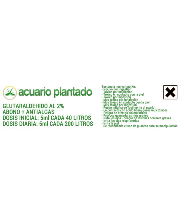 Glutar antialgas para acuarios.